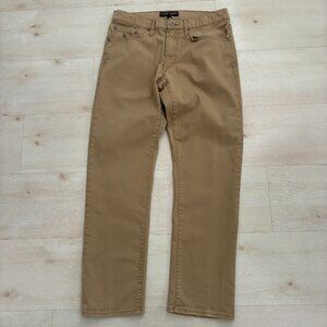 U.S. Polo Assn. Slim Straight 5-Pocket Stretch Twill Tan Pants W33 x L30